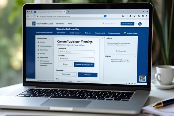 Laptop z bankowością internetową