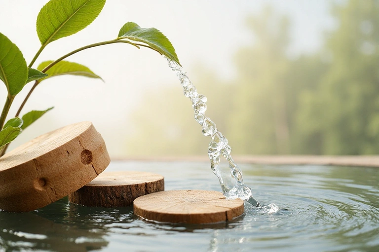 Symbolizująca niezawodność i najwyższą jakość, abstrakcyjna kompozycja z naturalnych elementów.