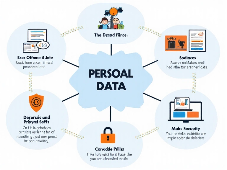 Diagram przedstawiający przepływ danych osobowych i ich ochronę.